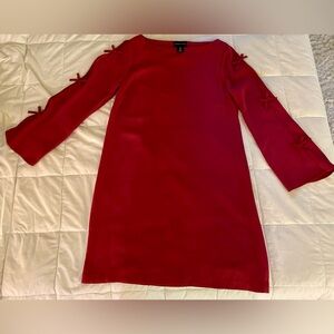 Adrienne Vittadini Red Long Sleeve Dress